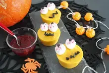 Muffins salés au potimarron et chèvre d'halloween