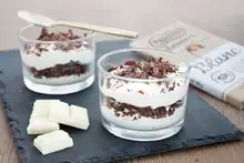Mousse au chocolat blanc façon stracciatella