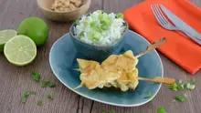 Brochettes de poulet à la thai
