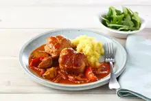 Paupiette de veau sauce tomatée aux champignons