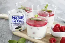 Panacotta framboises sans lactose