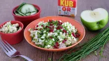 Salade de celeri, betterave, concombre et pomme granny