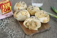Petits pains au saumon et Kub or au air fryer