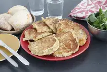 Pancakes poireaux jambon Comté anti gaspi