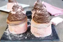 Genoise moelleuse à l'orange et mousse au chocolat Noir 70% Absolu