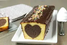 Gâteau au yaourt coeur surprise au chocolat