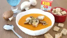 Velouté de potimarron et croutons anti gaspi