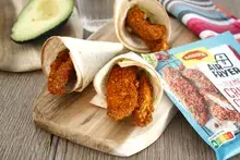 Cornets croustillants guacamole et poulet croustillant au air fryer