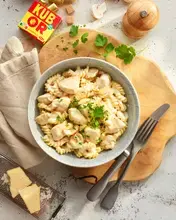 Fusilli à la crème champignons et poulet
