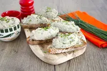 Rillettes de sardines ricotta pois chiche