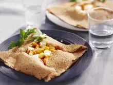 Crêpes dinde, carotte et mozzarella