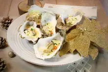 Huîtres chaudes, crème aux épices