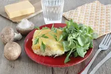 Gratin végétarien façon brandade Vuna aux champignons