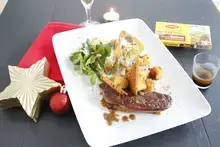 Foie gras poêlé d’épices aux pommes