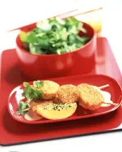 Brochettes de noix de saint Jacques au sésame