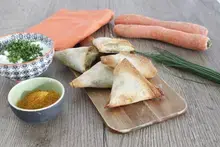 Samossas végétariens aux légumes, lentilles au air fryer