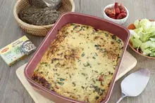 Gratin végétarien épinards ricotta tomates confites au air fryer