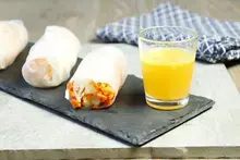 Rouleaux de printemps et vinaigrette à l'orange