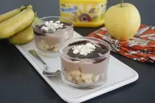 Verrine biscuitée, pomme, banane, NESQUIK