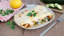 Lasagnes courgettes, saumon, citron