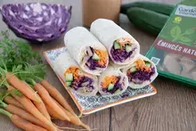 Wraps végétariens carottes chou rouge fromage ail et fines herbes  Emincés Garden Gourmet