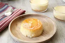 Flan coco sur caramel au rhum