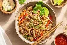 Pad thaï aux légumes végan