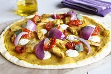 Pizza poulet curry