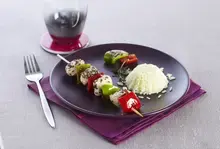 Brochettes de volaille aux poivrons