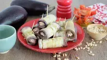 Rouleaux d'aubergines au fromage frais