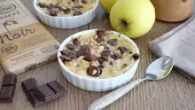 Gratinées de pommes caramelisées et pépites de chocolat