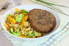 Le Gourmand , risotto de boulgour aux petits légumes