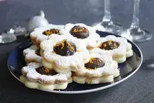 Sablés de Noël coeur chocolat orange