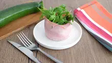 Jambon et panna cotta à la courgette