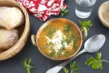 Soupe de poisson et feta