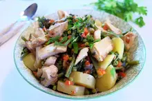 Poêlée de légumes aux émincés de soja Cookéo