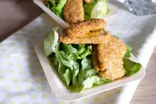 Nuggets soja, cheddar, cornichons Actifry
