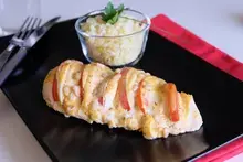 Poulet garni à l'italienne