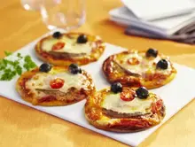 Pizzas mini tomates mozzarella