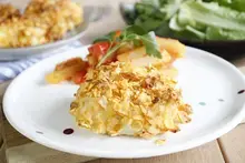 Dos de cabillaud croustillant au curry