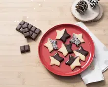 Petits sablés de Noël chocolat noix de coco