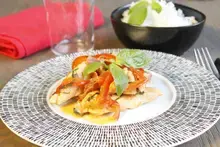 Poulet au basilic et petits légumes