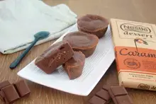 Mini fondants chocolat caramel
