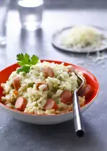 Saucisses en risotto