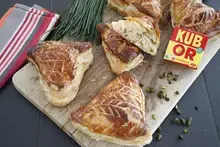 Cloches feuilletées saumon pistaches ciboulette