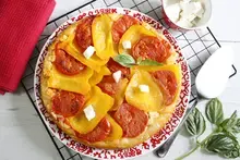 Tatin aux poivrons, tomates et feta