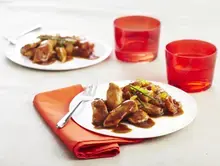 Escalopes de poulet nappées