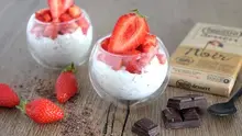 Verrine fraises straciatella