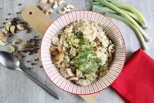 Riz asiatique aux crevettes et noix de cajou