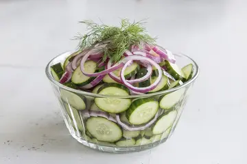 Cucumber and onion salad